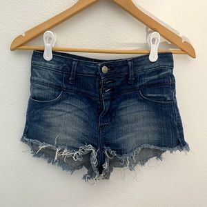 Dark Blue Cutoff Denim Shorts - Hidden Co, Size M
